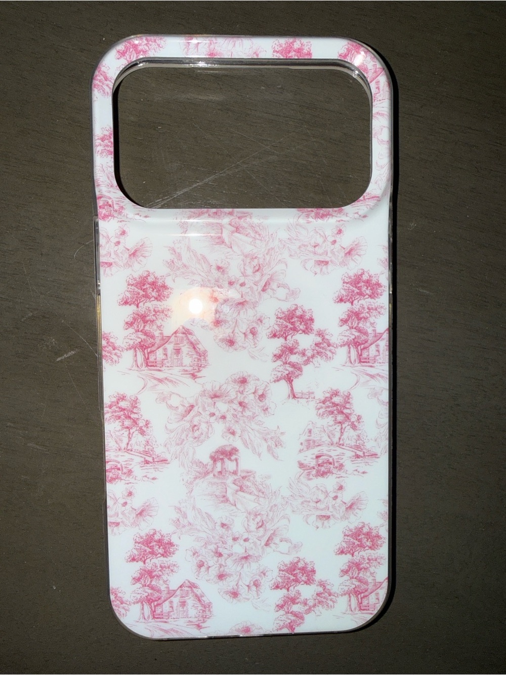 Floral Pink Toile Protective Phone Case - Unbranded
